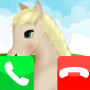 icon fake call horse game care (chamada falsa cuidados com cavalos)