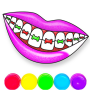 icon Lips Coloring Game Glitter(Glitter Lips Coloring Game)