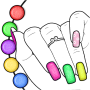 icon Glitter Nails Coloring Game(Jogo de colorir unhas brilhantes)