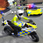 icon Police Car Driving(Carro de polícia Dirigindo motocicleta)