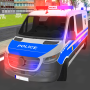 icon American Police Van Driving(Van de polícia americana dirigindo
)