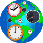 icon World Clock Time Zones Widget