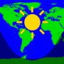 icon Daylight World Map (Mapa do mundo da luz do dia)