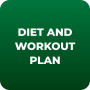 icon Diet and workout plan (dieta e treino Estilo de)