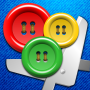 icon Buttons and Scissors(Botões e tesouras)