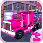 icon Pink Trailer truck simulator(Rosa Trailer Truck Car Carrier)