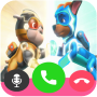 icon Ryder and the rescue heroes : fake call video(The Paw heroes filhotes falsa videochamada e bate-papo
)