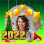 icon Happy New Year 2022 and Christmas Photo Frame(Feliz Ano Novo Moldura de fotos)