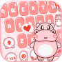 icon Pink Cute Hippo(Pink Cute Hippo Theme
)