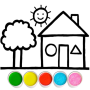 icon Glitter House Coloring(Glitter House coloração para criança)