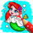 icon Glitter mermaid coloring(Coloração de sereia para crianças) 1.9