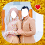 icon Modern Muslim Wedding Couple(moderno Muçulmano Casamento Casal Foto Suit
)