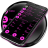 icon Dialer FlatBlack Pink Theme(Discador liso preto rosa tema) 100