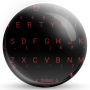 icon Keyboard Theme Flat Black Red (Teclado Tema Plano Preto Vermelho)