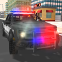 icon American Police Truck Driving (Caminhão da polícia americana que conduz o
)