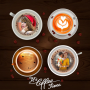 icon Coffee Cup Photo Frame(Coffee Cup Dual Photo Frame)