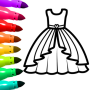 icon Dress Coloring Game Glitter ()