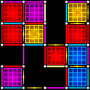 icon Dots And Boxes Neon(Pontos e caixas (Neon) Estilo dos anos 80)