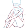 icon Anime Girl Pose Sitting