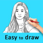 icon Twice art(Desenhar duas vezes kpop Face art easy)