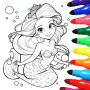 icon Mermaid Coloring:Mermaid games (Mermaid Coloring:Sereia games)