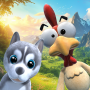 icon Talking Puppy And Chick (Filhote de cachorro falante e pintinho)