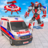 icon Flying Ambulance Rescue Robot(Ambulance Transform Robot Game) 1.4