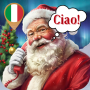 icon chiamata babbo natale italiano (Papai Noel italiano chama)