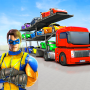 icon Superhero Car Transport Truck(Caminhão de Transporte de Carros Super-herói
)