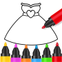 icon Coloring and Drawing For Girls(para colorir e desenhar para meninas)