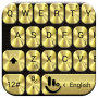 icon Keyboard Theme Metallic Gold(Ouro metálico do tema do teclado)