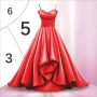 icon Gown Color(Vestido 3D Cor por número Livro)