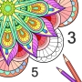 icon Mandala Color by Number Book