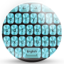 icon Keyboard Theme Metallic Blue(Aqua metálico do tema do teclado)