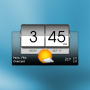 icon 3D flip clock & weather(Relógio 3D Flip Tempo)