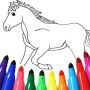 icon Horse Drawing Game(Jogo de páginas para colorir de cavalos)