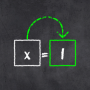 icon x=1: Learn to solve equations (x =1: Aprenda a resolver equações)