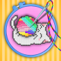 icon Cross Stitch Coloring Art (Cross Stitch Coloring Art
)