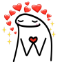 icon Love Flork Sticker - WASticker (Adesivo Love Flork - WASticker)