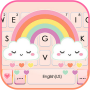 icon Rainbow Clouds Keyboard Backgr (Arco-íris Nuvens Teclado Fundo)