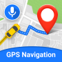 icon GPS Maps, Voice Route Finder & Area Measurement(Mapa de Satélite ao Vivo Direções)