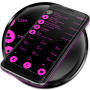 icon Dialer FlatBlack Pink Theme(Discador liso preto rosa tema)