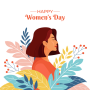 icon Womens day greeting frame card (Mulheres Card de quadro ao vivo Número de)