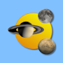 icon Sun, moon and planets(Sol, lua e planetas)