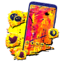 icon Yellow Red Painting Launcher Theme(Yellow Red Painting Theme)