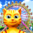 icon Cat Theme and Amusement Park Fun(Tema do gato divertimento do parque de diversões) 210930