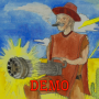 icon Cowboy with a Gatling Gun Demo(Cowboy com um Demo Gatling Gun)
