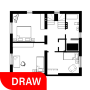 icon Modern House Design Draw House (Design de casa moderna Desenhe a casa)