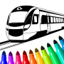 icon Trains coloring pages game(Jogo de trem: livro de colorir.)